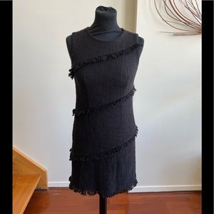 Ann Taylor Petite Fringe Tweed Shift Dress